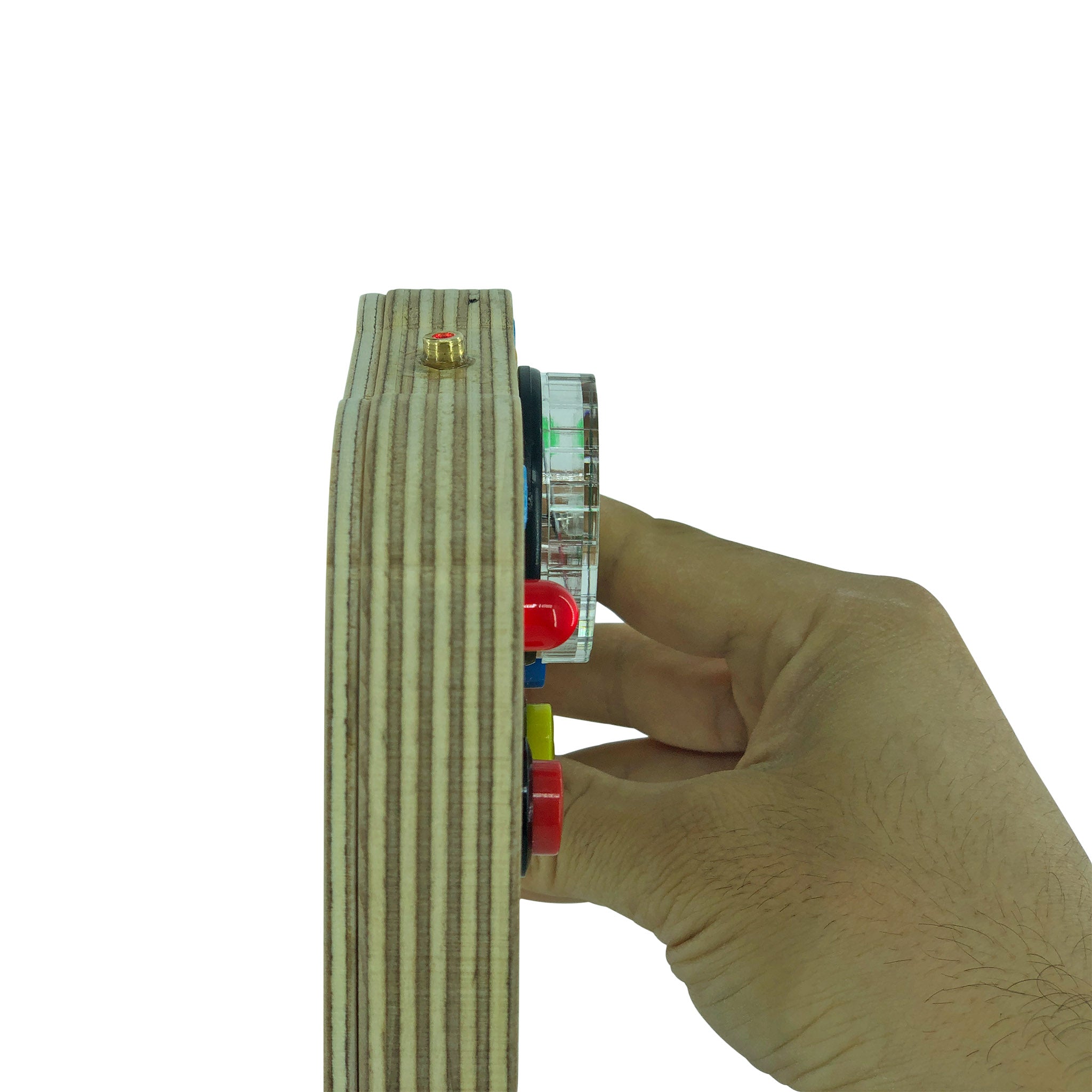 Handmade Baby Busy Board: Wooden Spaceship Controller Toy