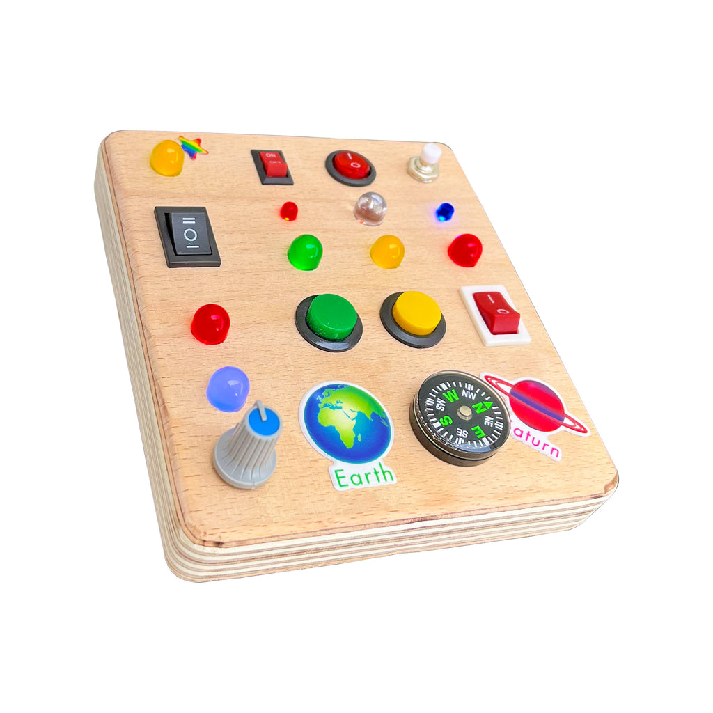 The Square Handmade Wooden Montessori Busy Board