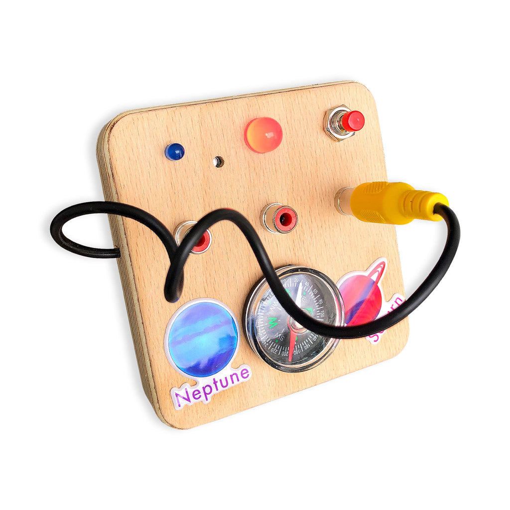 Montessori Baby Busy Board: LED Light Sensory Toy, Compass