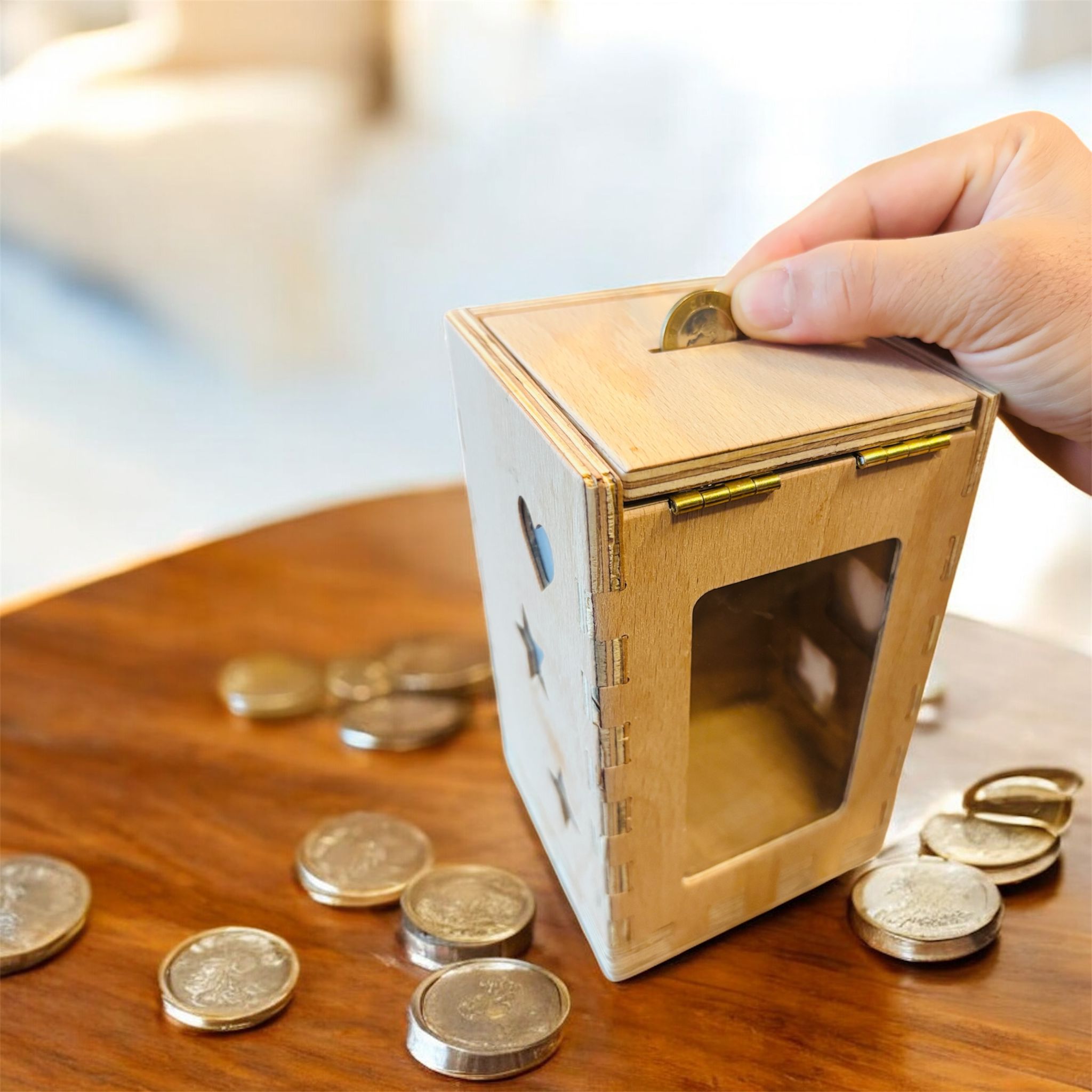 Handmade Wooden Piggy Bank for Children || Password Protected Money Safe