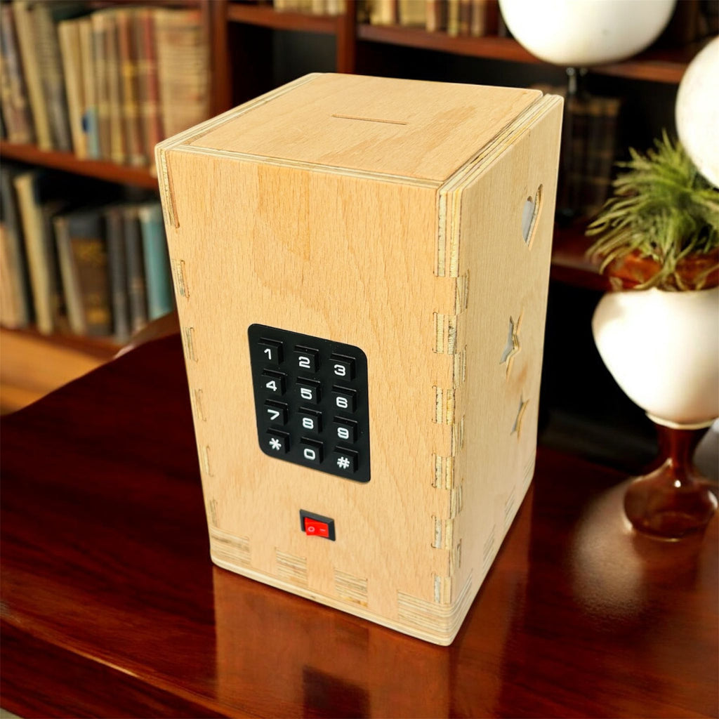 Handmade Wooden Piggy Bank for Children || Password Protected Money Safe