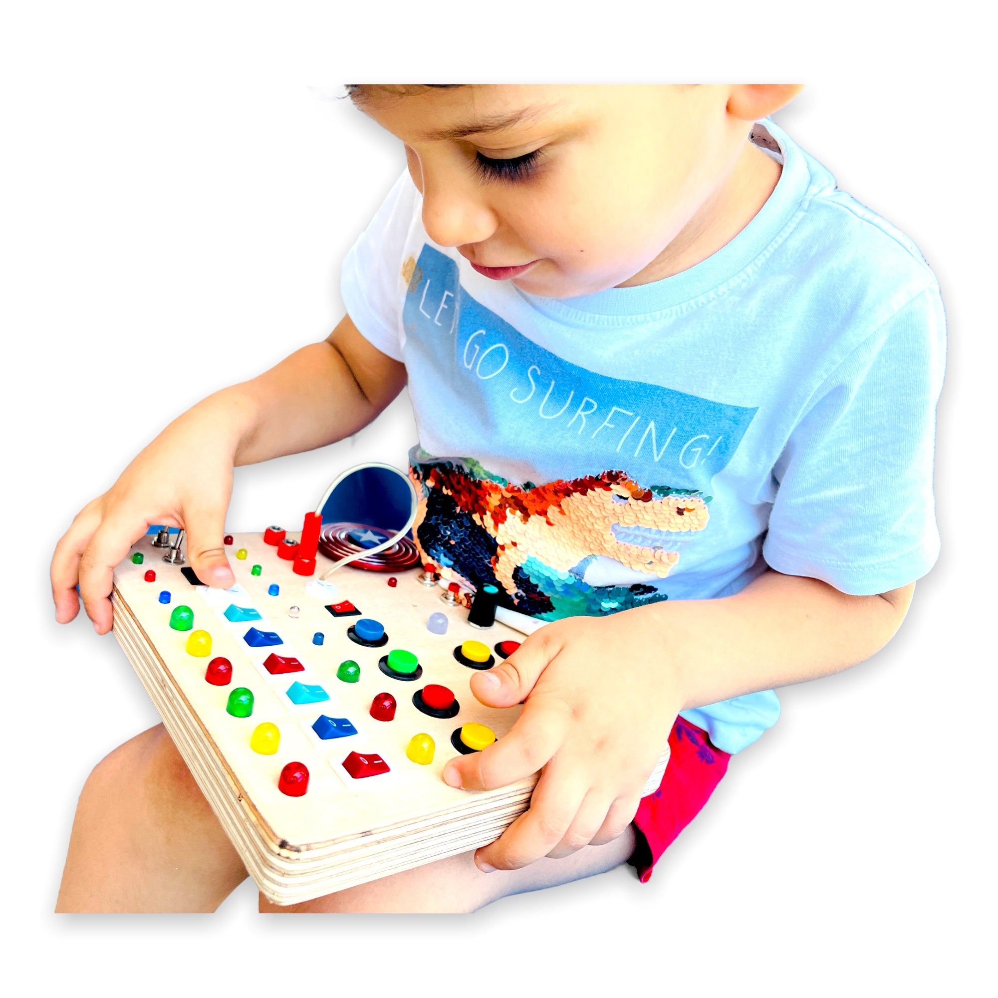 Timemachine Fidgetboard Handmade Montessori Busy Board for Button obsessed kids