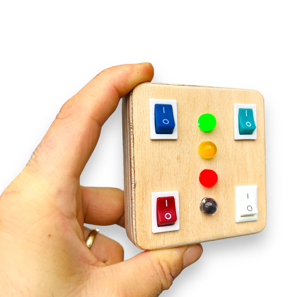 Micro Montessori Baby Toy Super Compact Travel Busy board for toddler