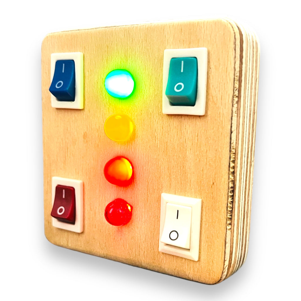 Micro Montessori Baby Toy Super Compact Travel Busy board for toddler