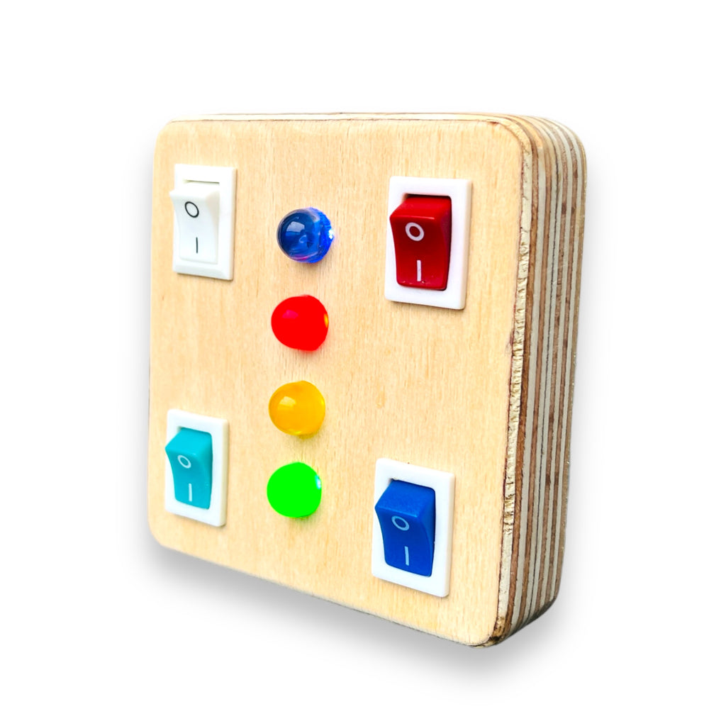 Micro Montessori Baby Toy Super Compact Travel Busy board for toddler