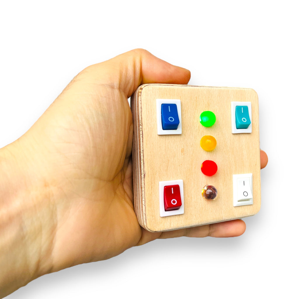 Micro Montessori Baby Toy Super Compact Travel Busy board for toddler