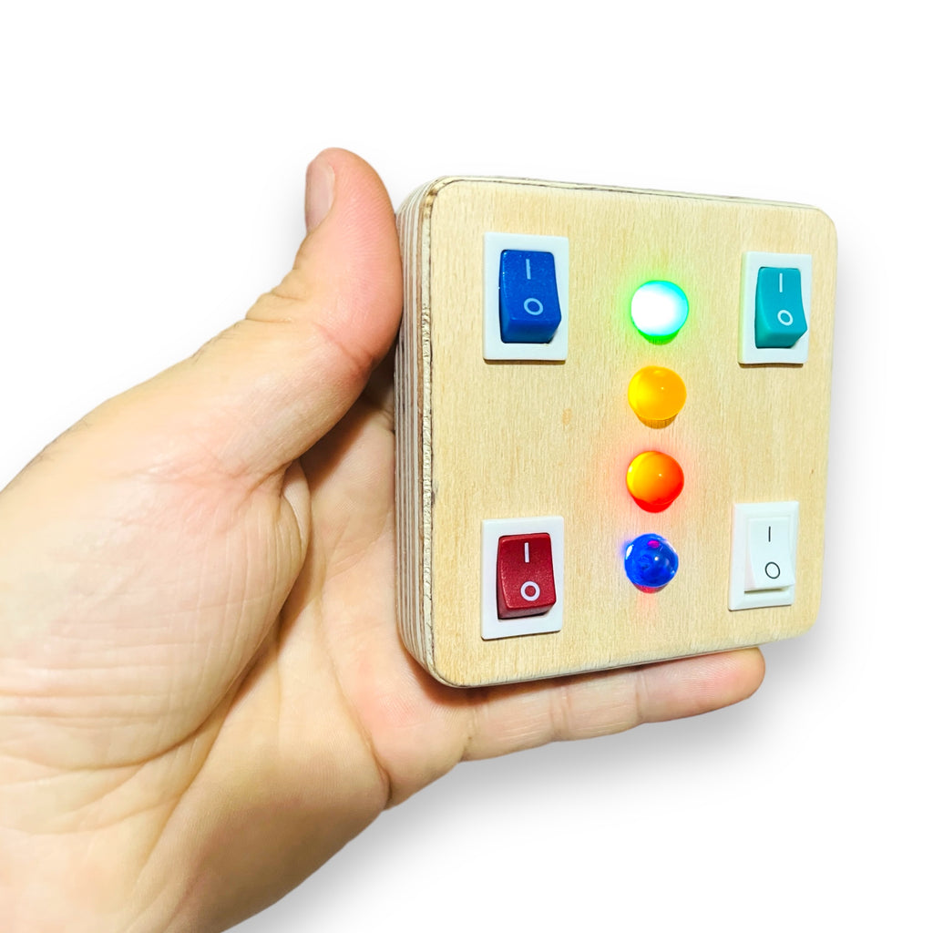 Micro Montessori Baby Toy Super Compact Travel Busy board for toddler