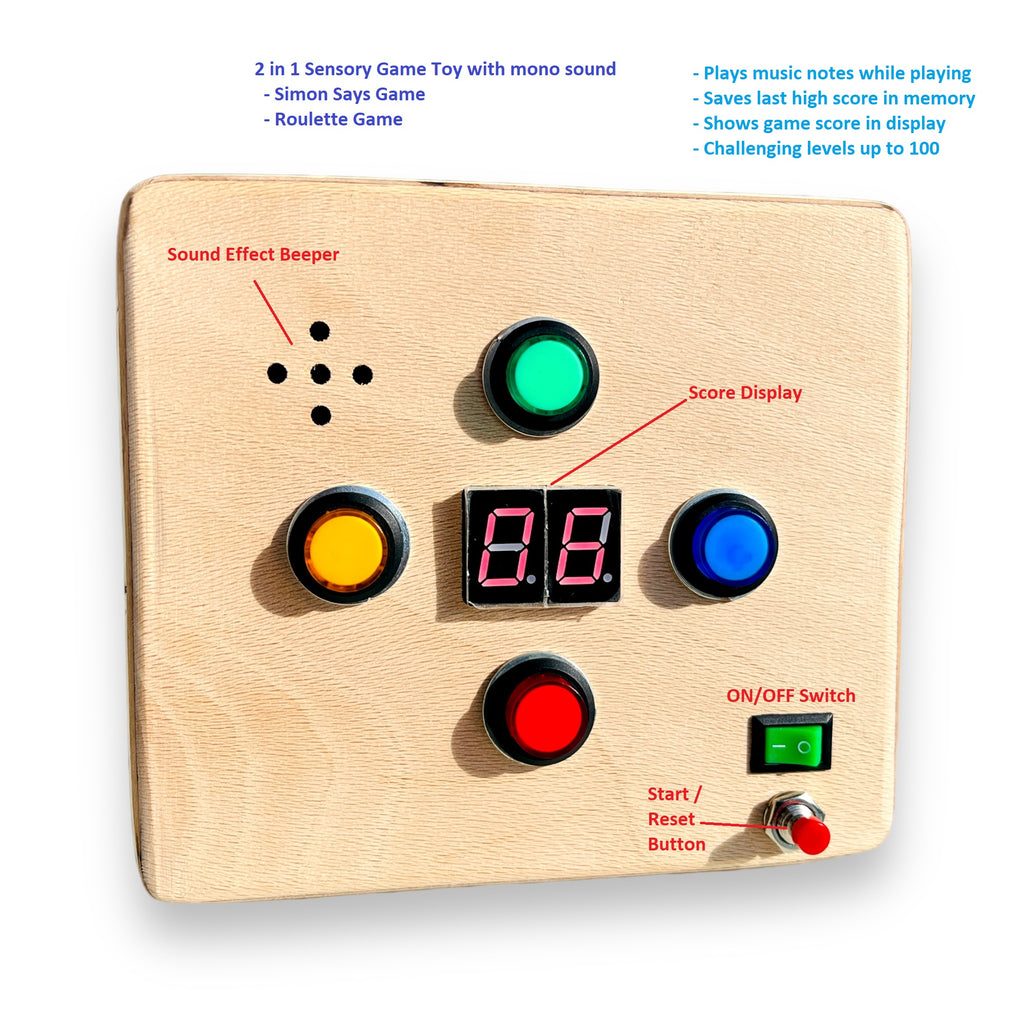 Simon Game Handmade Wooden Montessori Game Toy