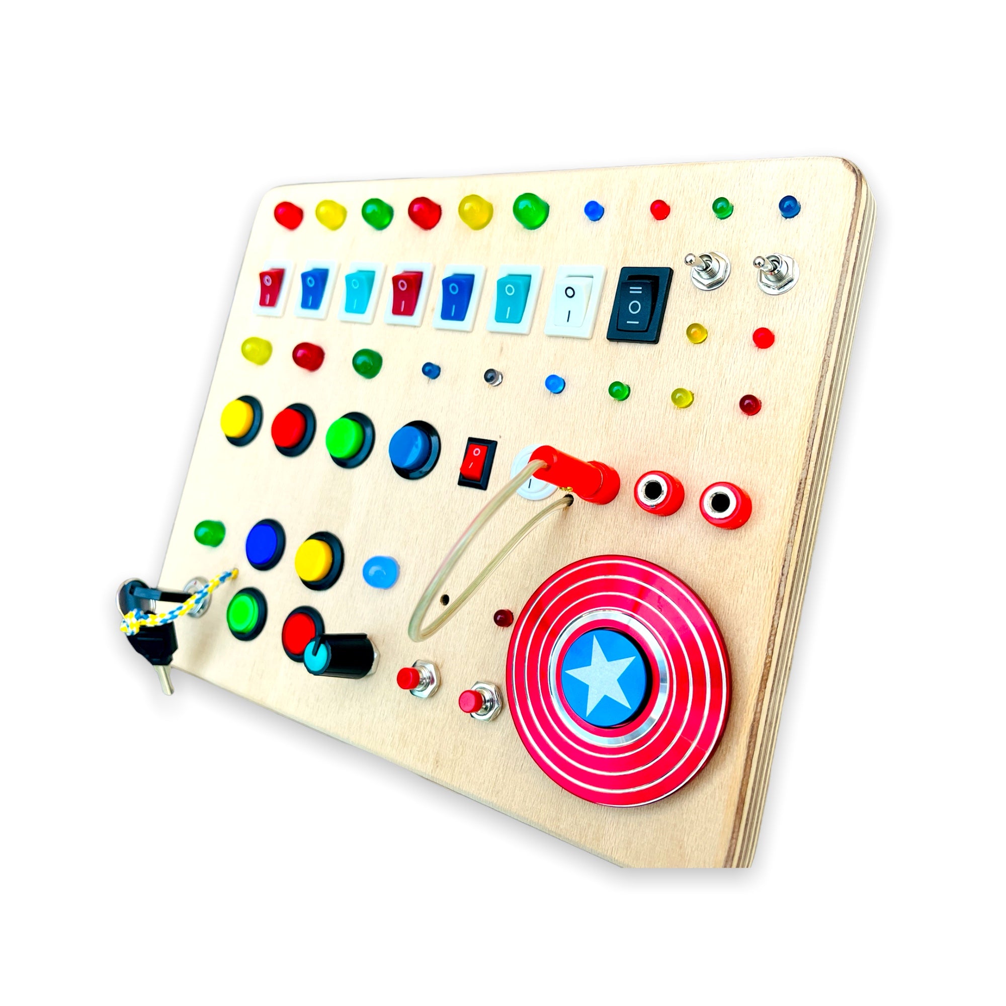 Timemachine Fidgetboard Handmade Montessori Busy Board for Button obsessed kids