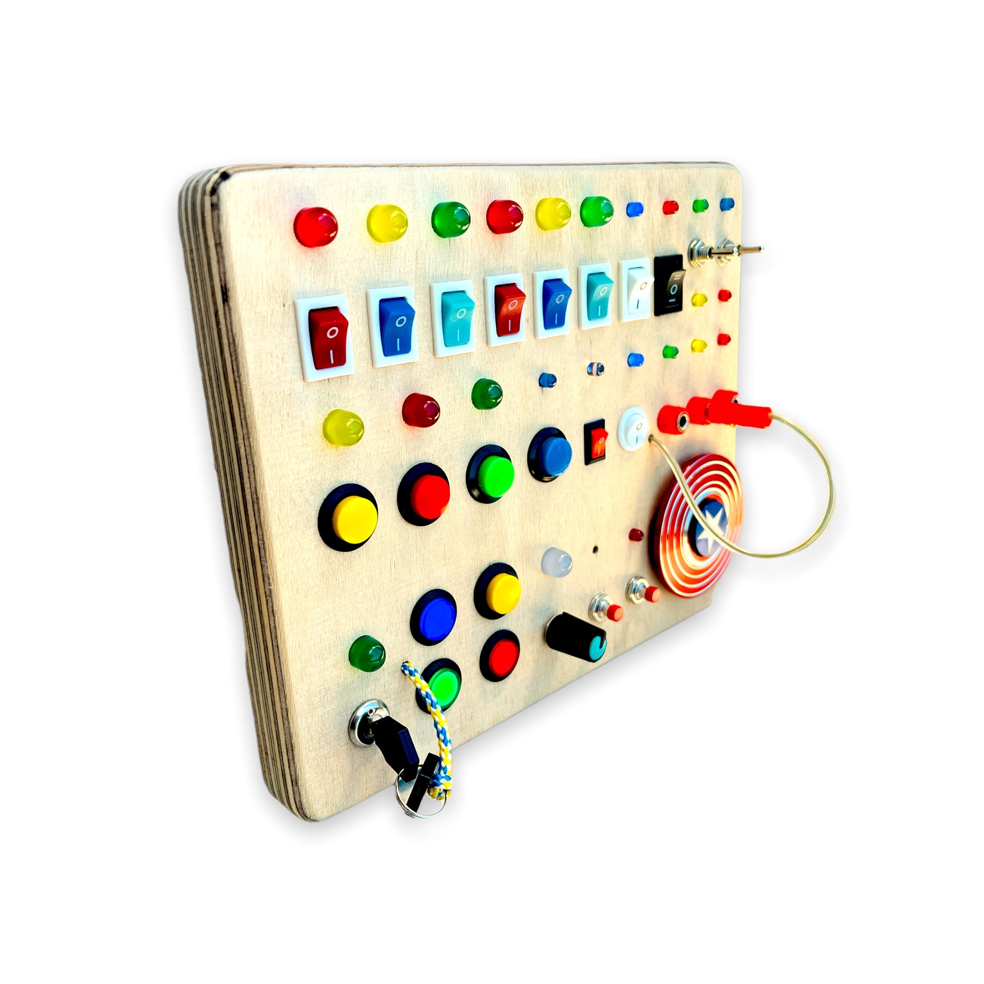 Timemachine Fidgetboard Handmade Montessori Busy Board for Button obsessed kids