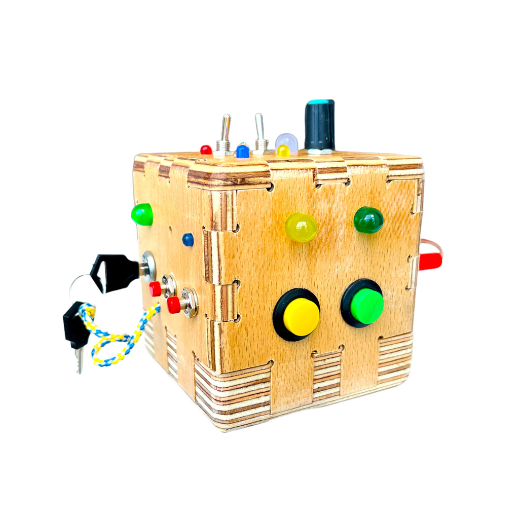 Cube  Handmade Sensory Busy Board