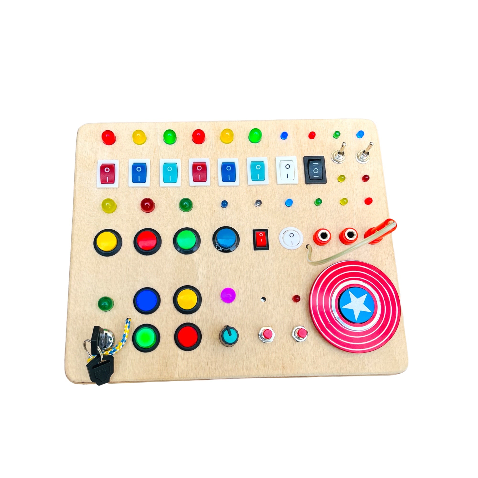 Timemachine Fidgetboard Handmade Montessori Busy Board for Button obsessed kids