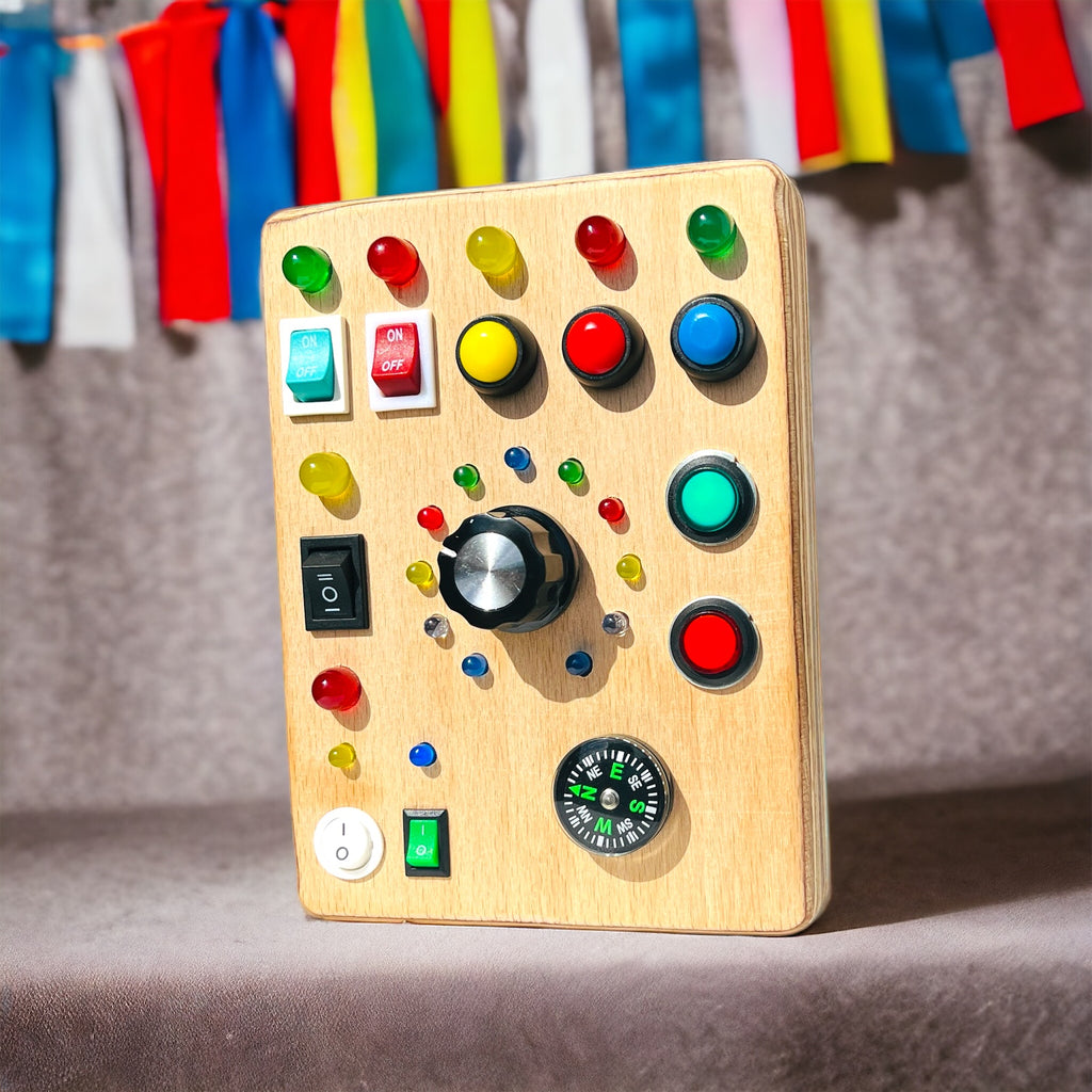Combo Busyboard Handmade Montessori Fidgetboard for Click and Push button obsessed kids