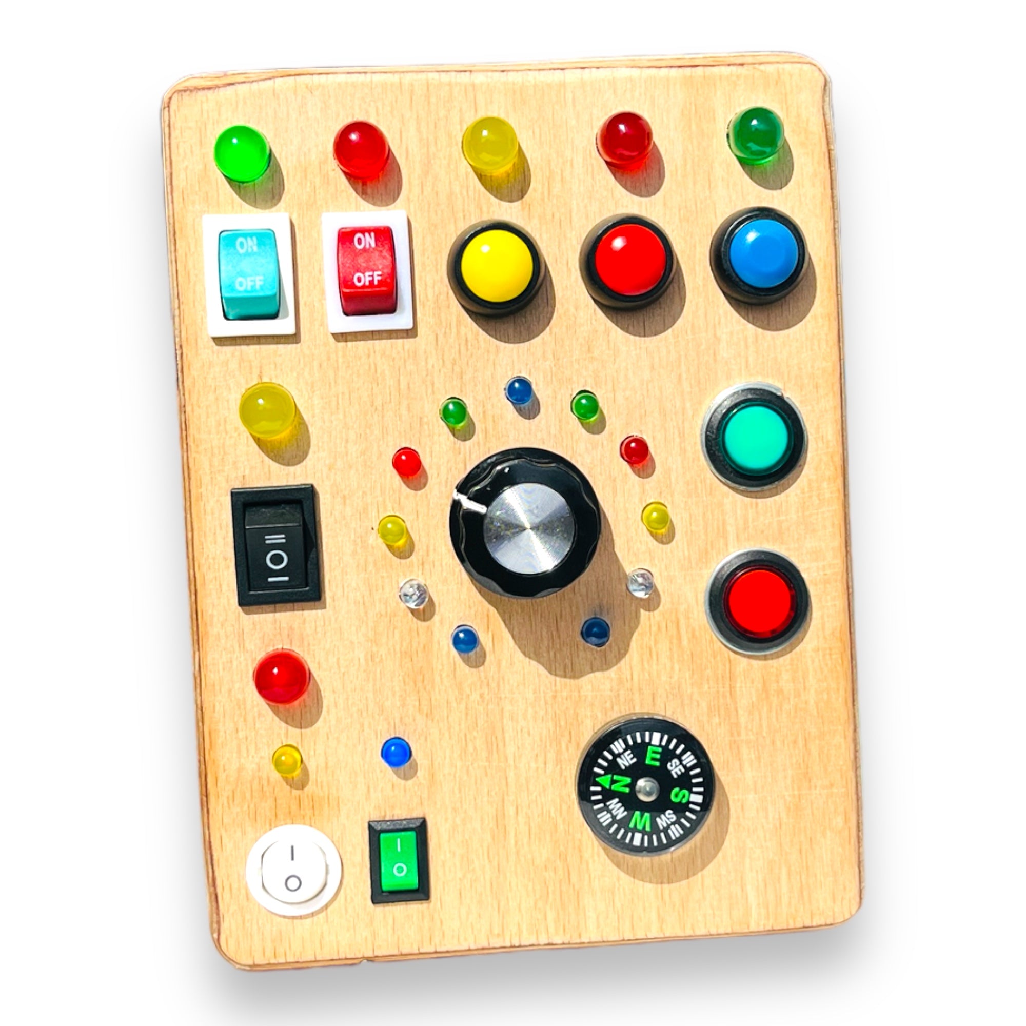 Combo Busyboard Handmade Montessori Fidgetboard for Click and Push button obsessed kids