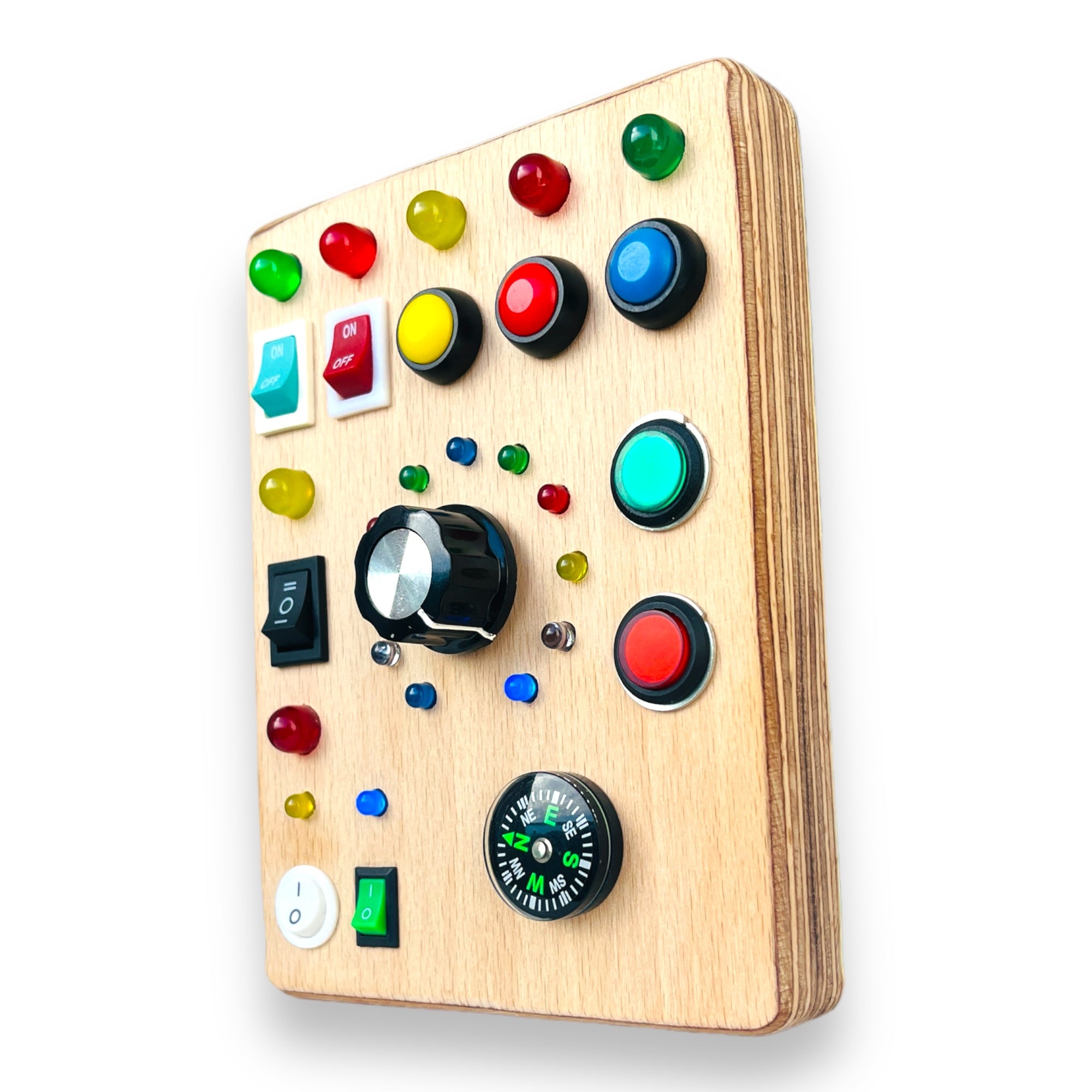 Combo Busyboard Handmade Montessori Fidgetboard for Click and Push button obsessed kids
