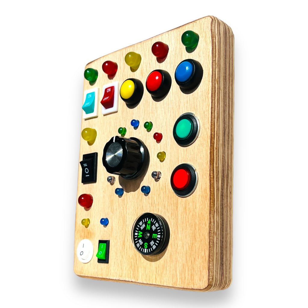 Combo Busyboard Handmade Montessori Fidgetboard for Click and Push button obsessed kids
