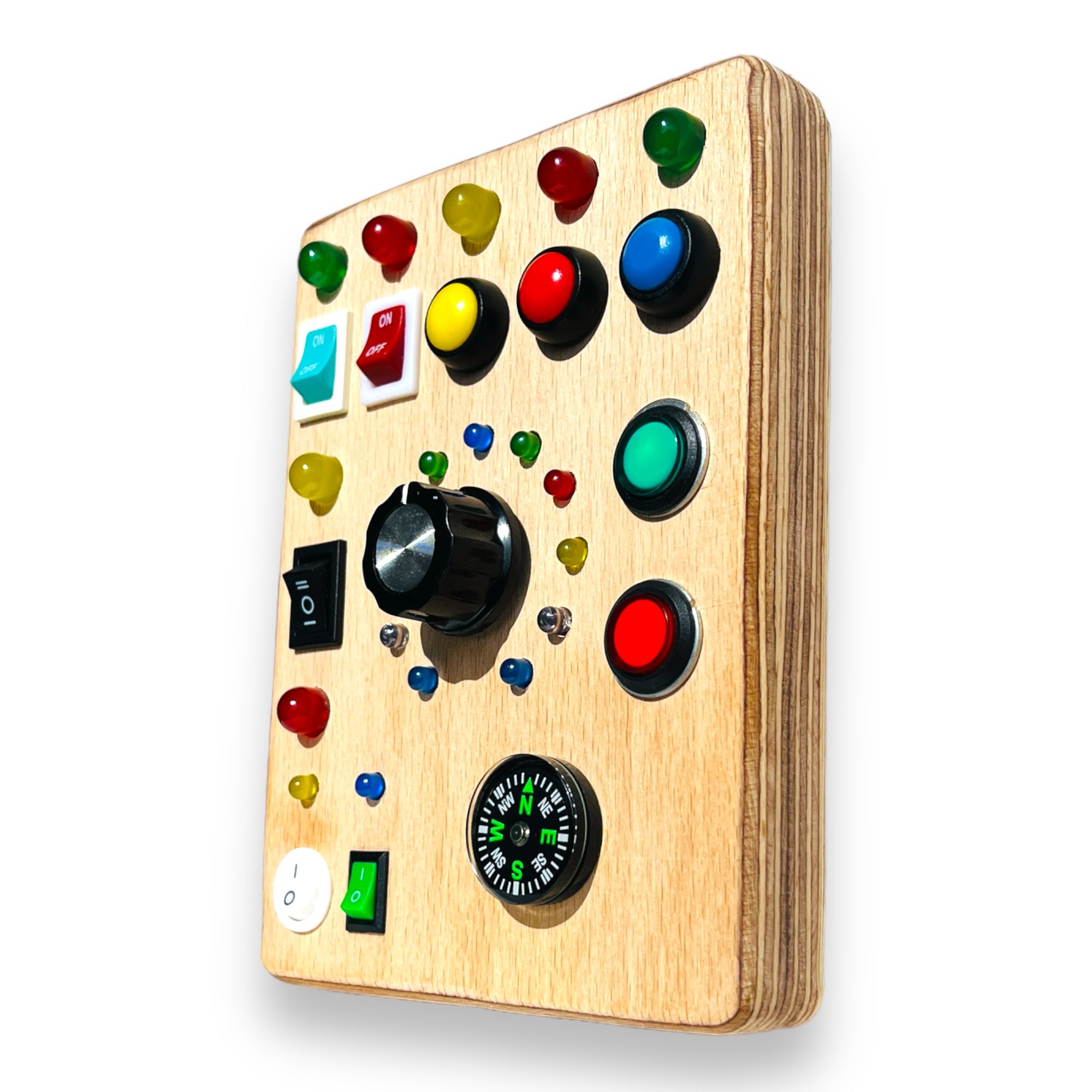 Combo Busyboard Handmade Montessori Fidgetboard for Click and Push button obsessed kids