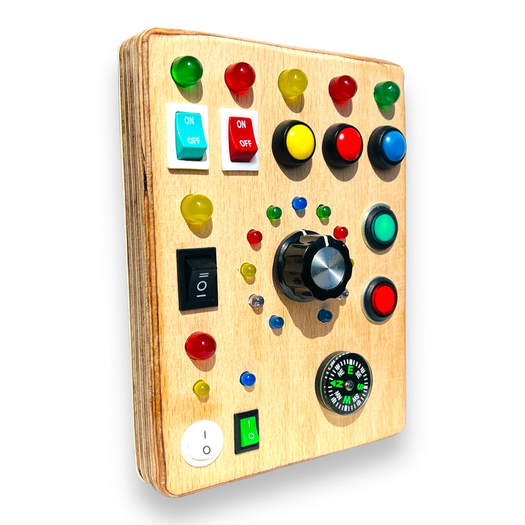 Combo Busyboard Handmade Montessori Fidgetboard for Click and Push button obsessed kids