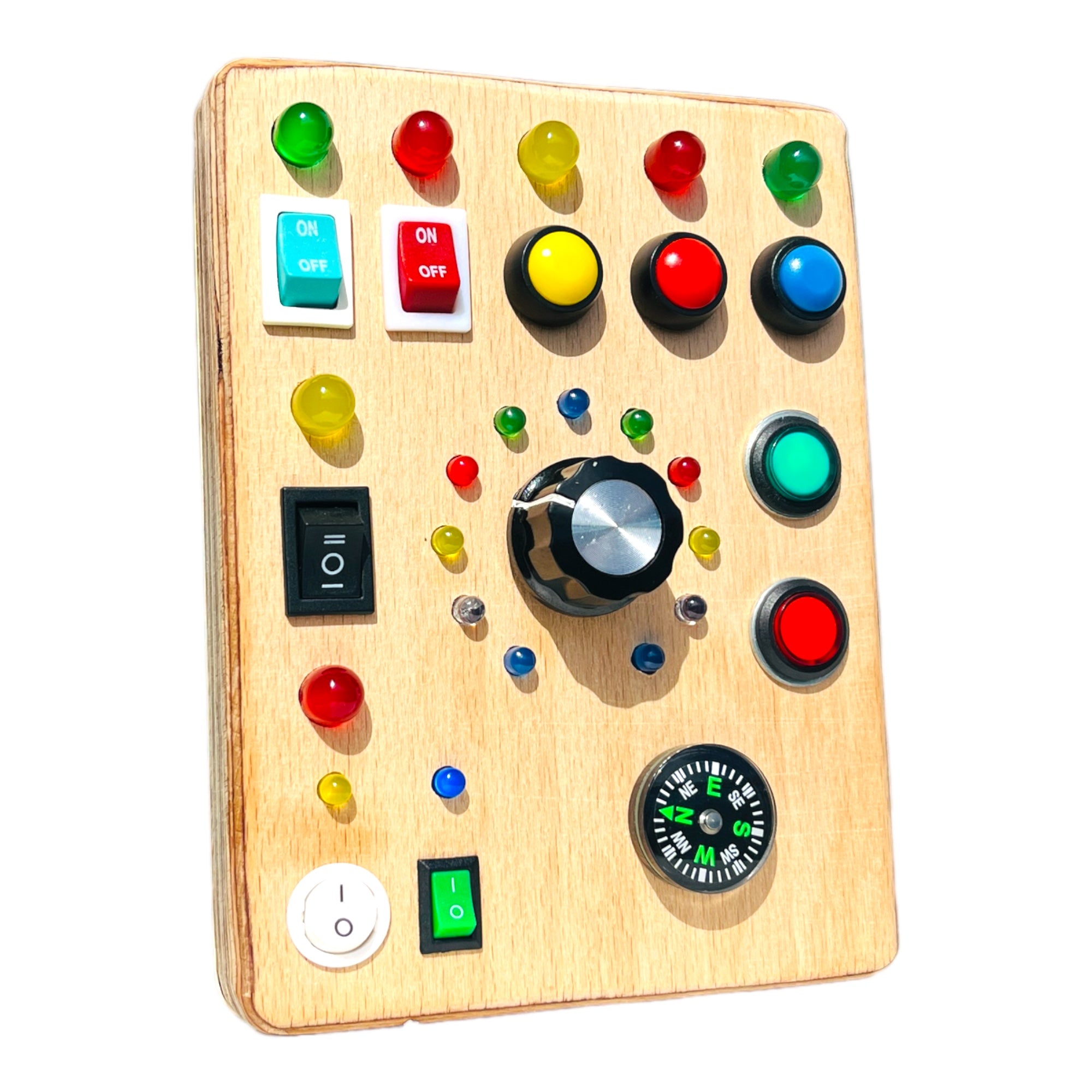 Combo Busyboard Handmade Montessori Fidgetboard for Click and Push button obsessed kids