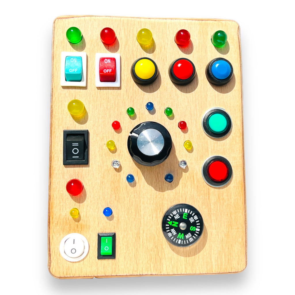 Combo Busyboard Handmade Montessori Fidgetboard for Click and Push button obsessed kids