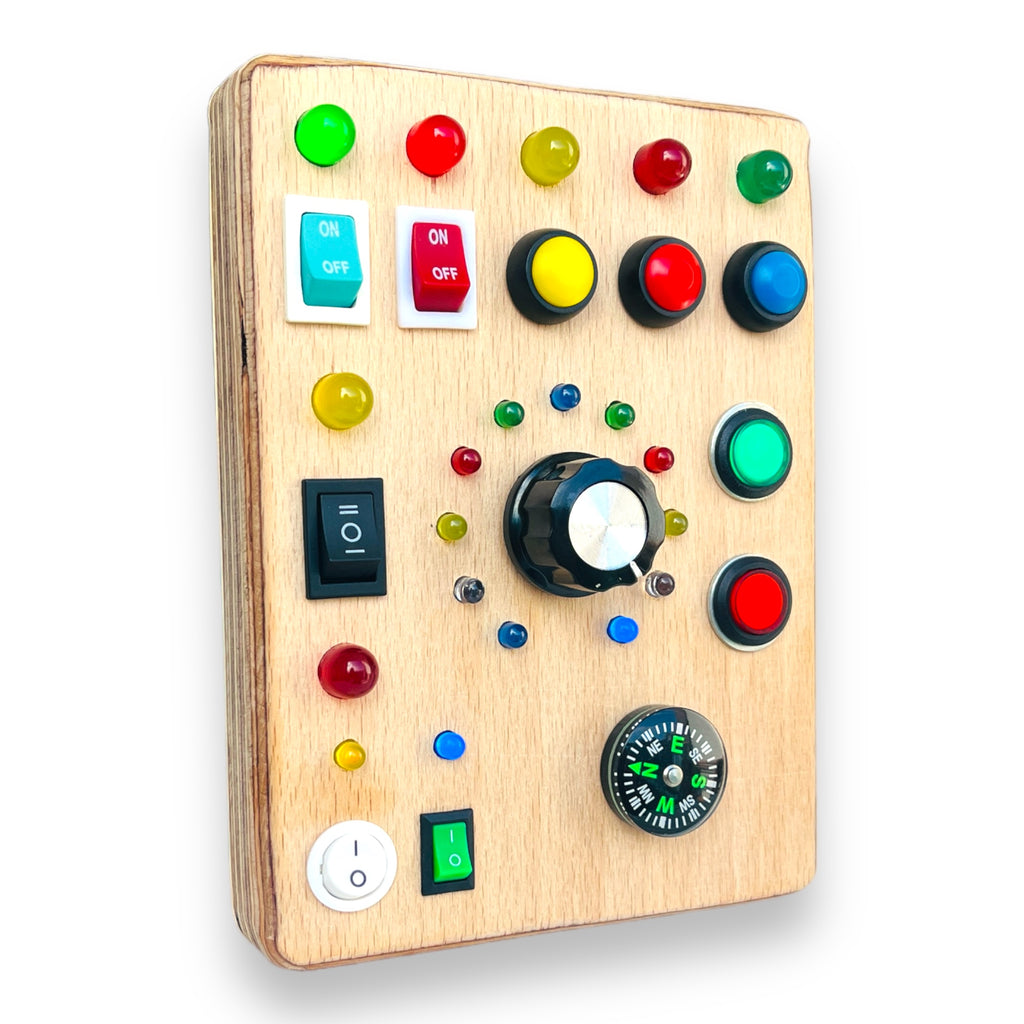 Combo Busyboard Handmade Montessori Fidgetboard for Click and Push button obsessed kids