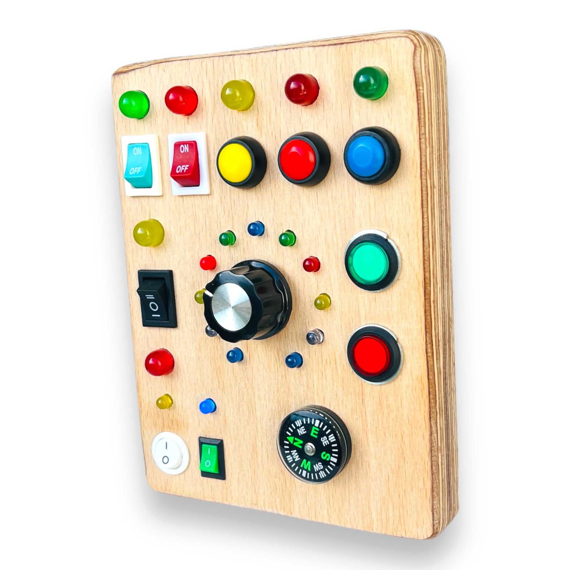 Combo Busyboard Handmade Montessori Fidgetboard for Click and Push button obsessed kids