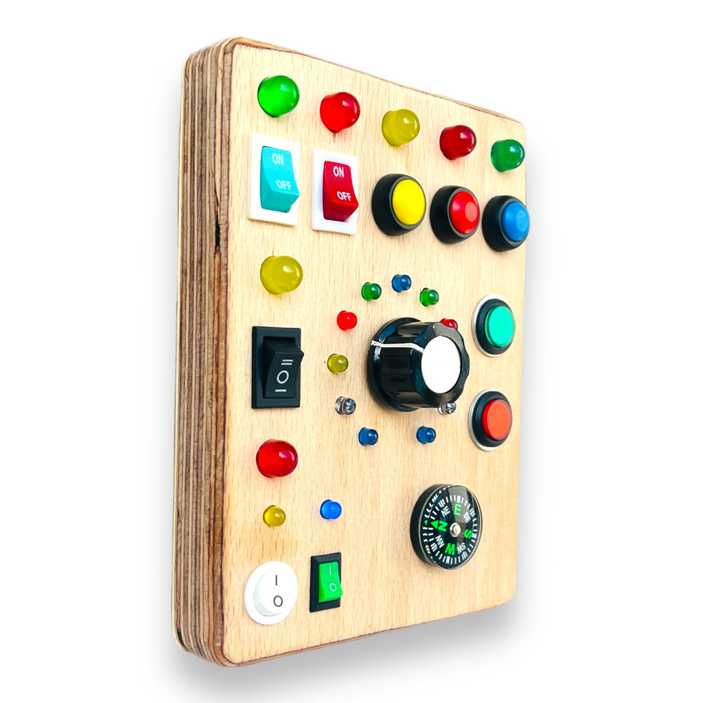 Combo Busyboard Handmade Montessori Fidgetboard for Click and Push button obsessed kids