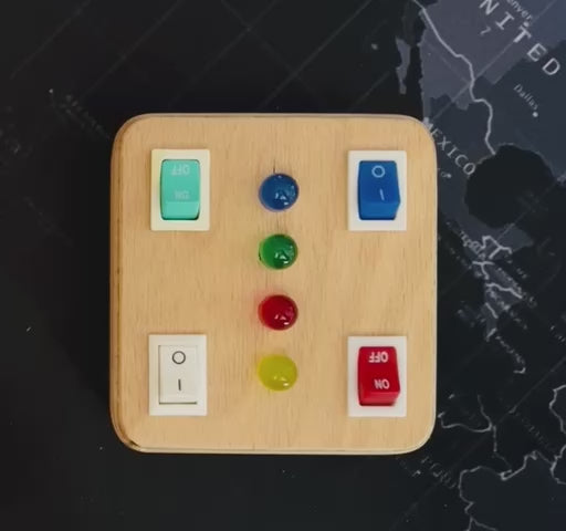 Micro Montessori Baby Toy Super Compact Travel Busy board for toddler